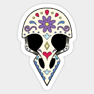 Bird sugar skull Sticker